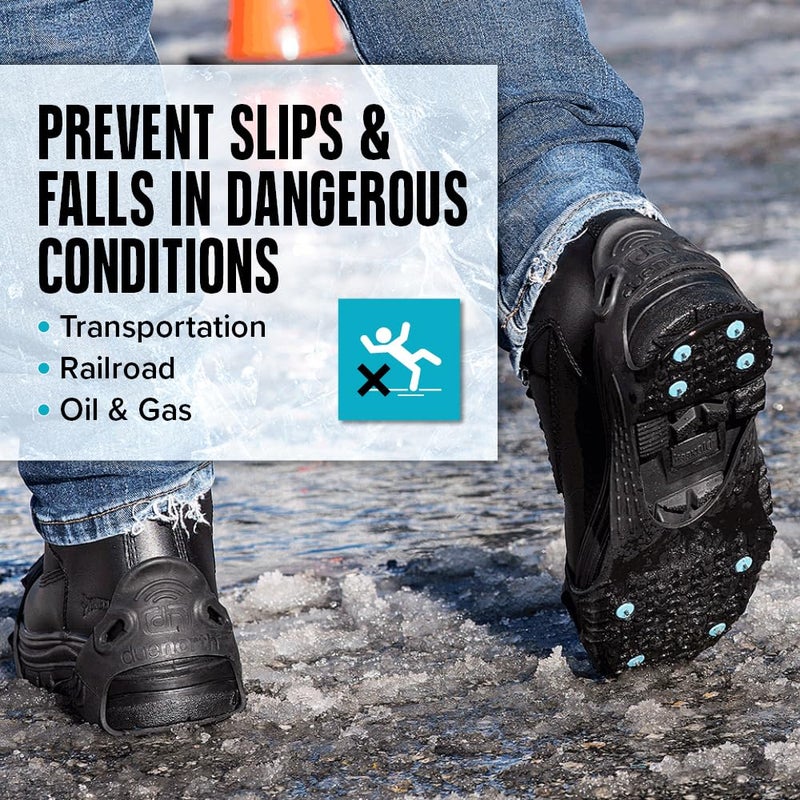 Due North All Purpose Industrial Ice Cleats for Men & Women - Traction Aids for Walking & Working on Snow/Ice - 16 Spikes - Image 2